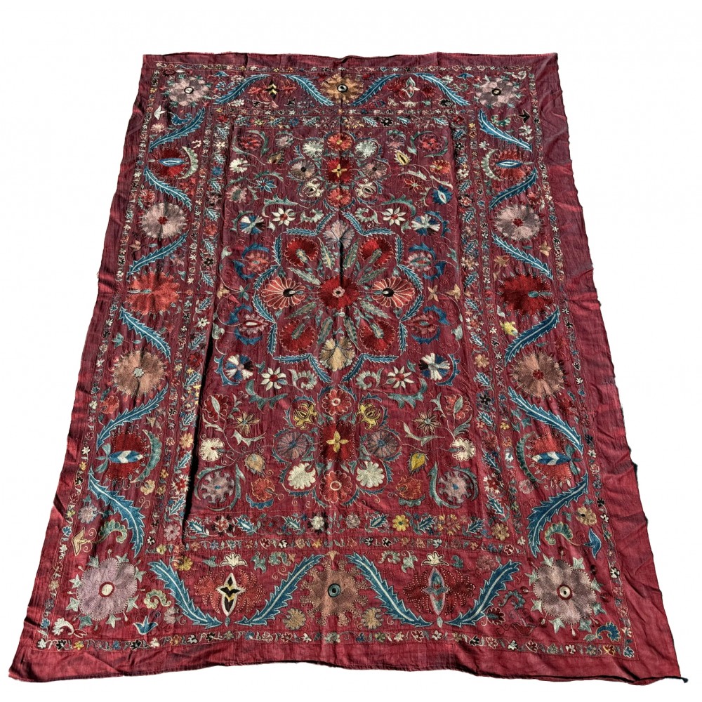 Silk Embroidery Bedspread, Traditional Wall Hanging, Decorative Table Cover, Handmade Throw, Sofa Throw Silk Embroidery Bedspread, Traditional Wall Hanging, Decorative Table Cover, Handmade Throw, Sofa Throw