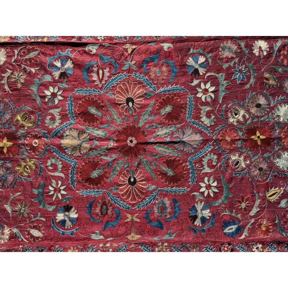 Silk Embroidery Bedspread, Traditional Wall Hanging, Decorative Table Cover, Handmade Throw, Sofa Throw Silk Embroidery Bedspread, Traditional Wall Hanging, Decorative Table Cover, Handmade Throw, Sofa Throw