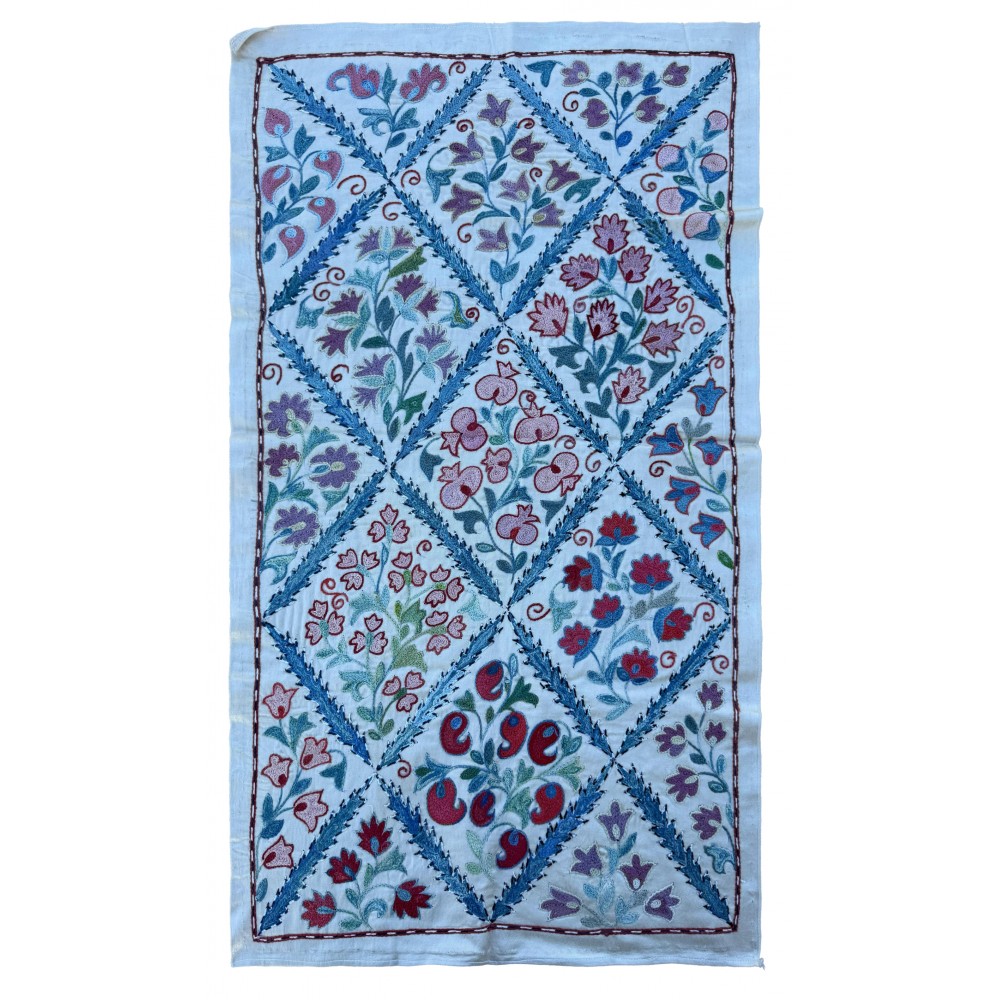 Silk Embroidery Wall Hanging, Traditional Handmade Tablecloth Silk Embroidery Wall Hanging, Traditional Handmade Tablecloth
