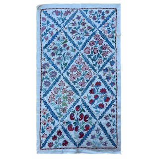 Silk Embroidery Wall Hanging, Traditional Handmade Tablecloth