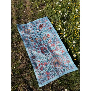 Silk Embroidery Wall Hanging, Traditional Handmade Tablecloth Silk Embroidery Wall Hanging, Traditional Handmade Tablecloth