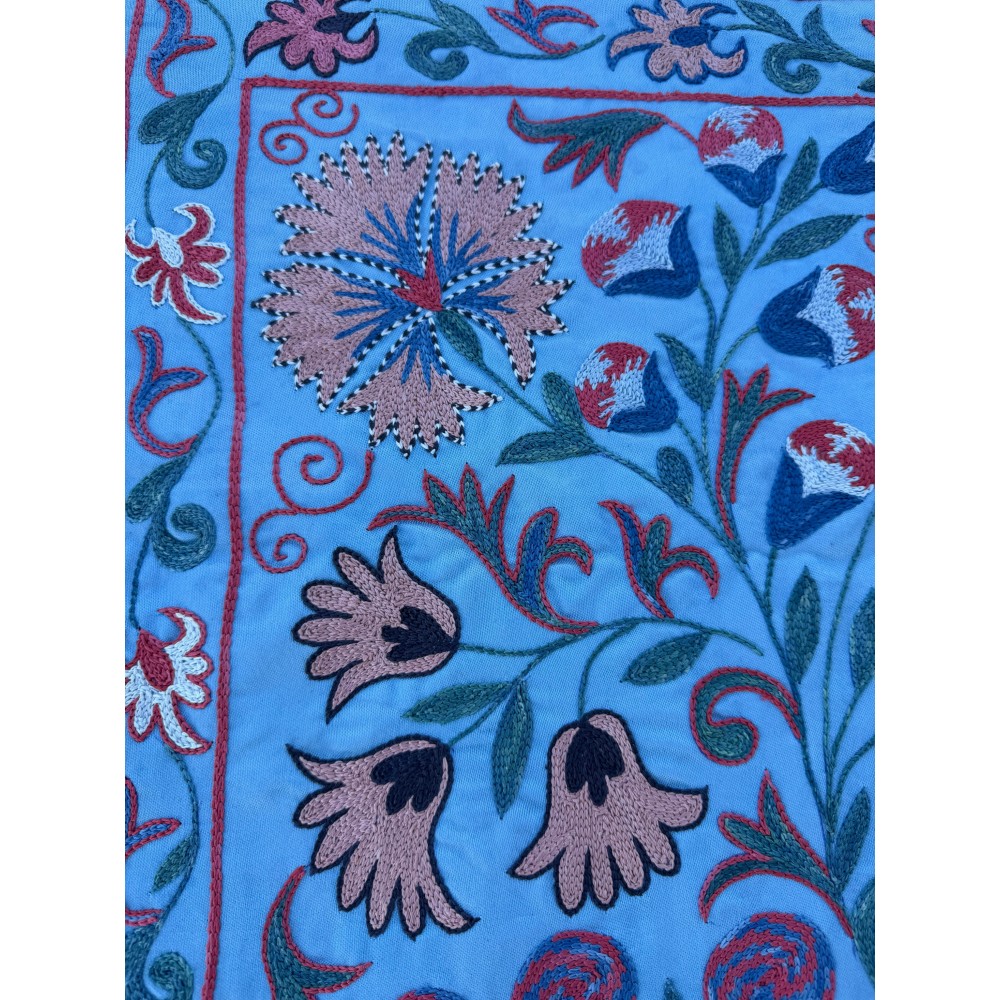 Silk Embroidery Wall Hanging, Traditional Handmade Tablecloth Silk Embroidery Wall Hanging, Traditional Handmade Tablecloth