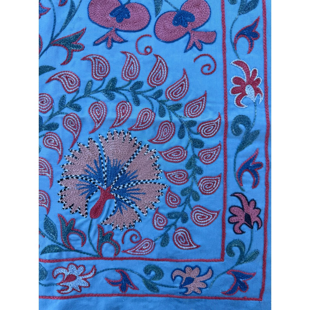 Silk Embroidery Wall Hanging, Traditional Handmade Tablecloth Silk Embroidery Wall Hanging, Traditional Handmade Tablecloth