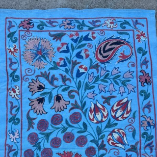 Silk Embroidery Wall Hanging, Traditional Handmade Tablecloth Silk Embroidery Wall Hanging, Traditional Handmade Tablecloth
