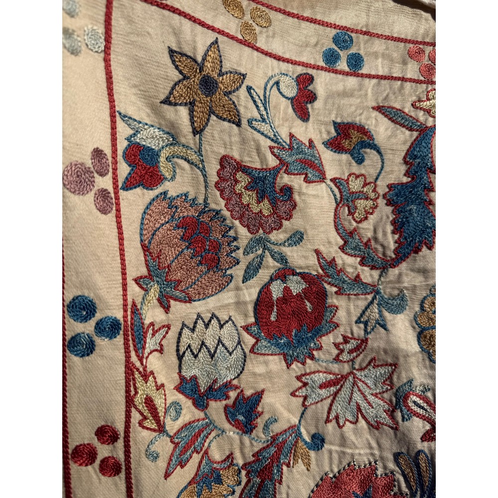 Silk Embroidery Wall Hanging, Traditional Handmade Tablecloth Silk Embroidery Wall Hanging, Traditional Handmade Tablecloth