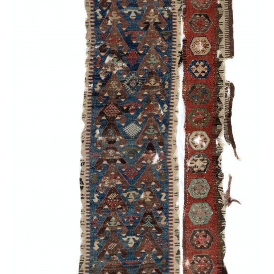 Antique Anatolian Kilim Fragment, 18th Century Antique Anatolian Kilim Fragment, 18th Century