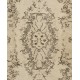 Vintage Hand Knotted Turkish Rug with Floral Medallion Design