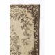 Vintage Hand Knotted Turkish Rug with Floral Medallion Design