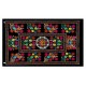 Silk Hand Embroidery Wall Hanging, Black Tapestry, Suzani Bedspread