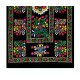 Vintage Uzbek Hand Embroidered Bed or Table Cover, Decorative Silk & Cotton Wall Hanging