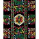 Vintage Uzbek Hand Embroidered Bed or Table Cover, Decorative Silk & Cotton Wall Hanging