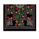 Vintage Silk Hand Embroidery Bed Cover, Central Asian Suzani Wall Hanging