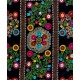 Vintage Silk Hand Embroidery Bed Cover, Central Asian Suzani Wall Hanging