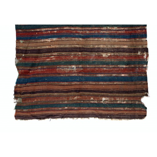 Antique Anatolian Kilim Fragment, 18th Century Antique Anatolian Kilim Fragment, 18th Century