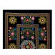 Vintage Silk Hand Embroidery Bed Cover, Central Asian Suzani Wall Hanging
