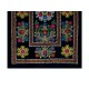 Vintage Silk Embroidered Bed Cover, Black Handmade Wall Hanging