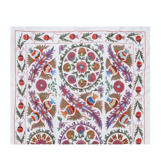 Boho Wall Decor. Needlework Wall Art. Modern Embroidered Suzani Wall Hanging
