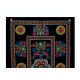 Vintage Silk Hand Embroidery Bed Cover, Central Asian Suzani Wall Hanging