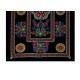 Vintage Silk Hand Embroidery Bed Cover, Central Asian Suzani Wall Hanging