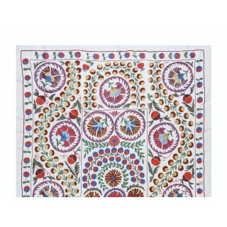 Boho Wall Decor. Needlework Wall Art. Embroidered Uzbek Suzani Wall Hanging