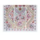 Boho Wall Decor, Needlework Wall Art, Embroidered Uzbek Suzani Wall Hanging