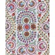 Silk Hand Embroidered Suzani Bed Cover, New Traditional Wall Hanging from Uzbekistan