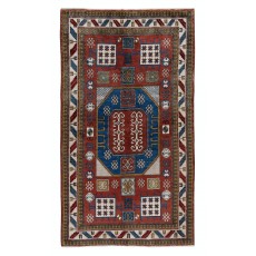 New Nice Hand Knotted Caucasian Kazak Area Rug Made of 100% Wool