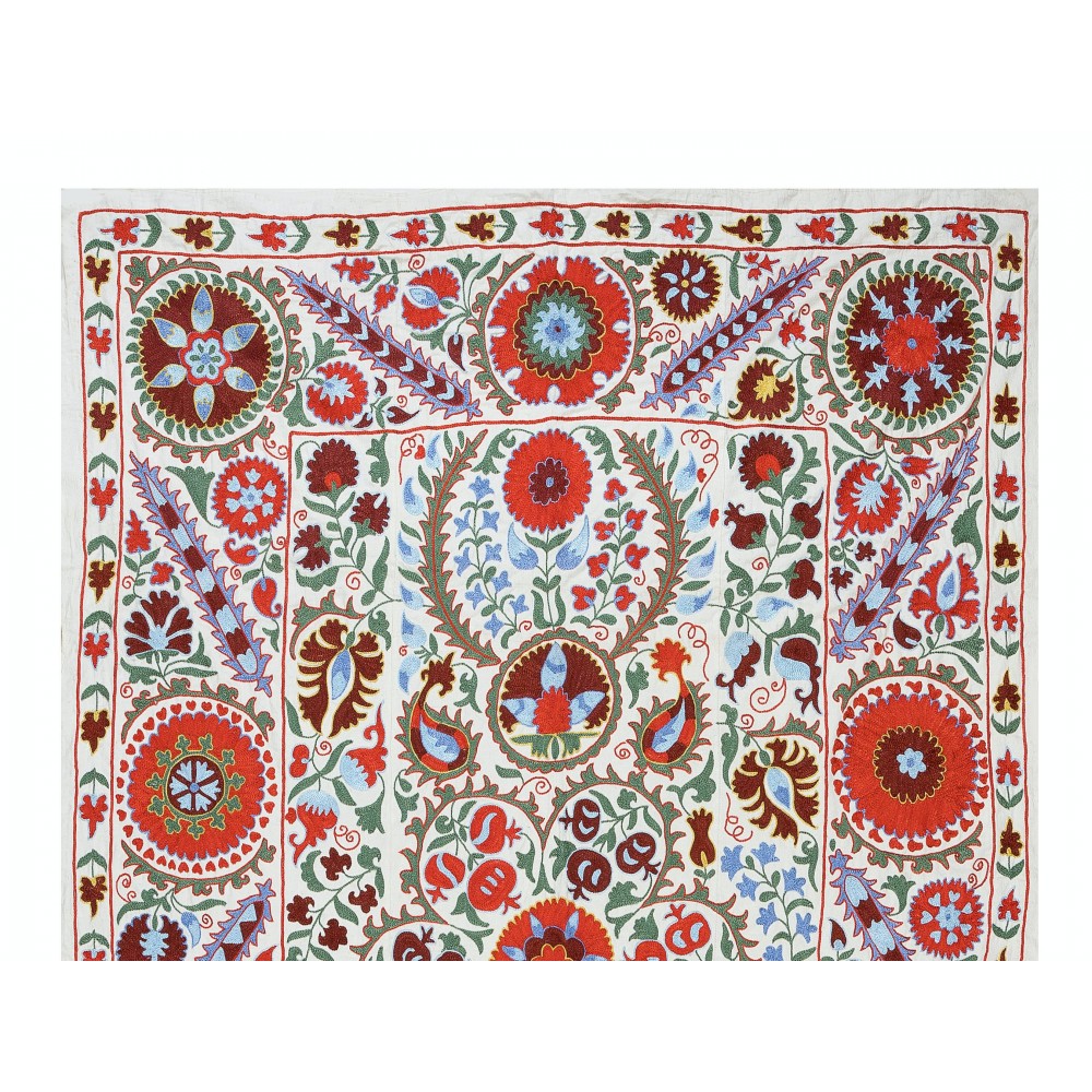 Embroidered Tapestry, Modern Bedspread, Silk Wall Hanging, Wall Decor