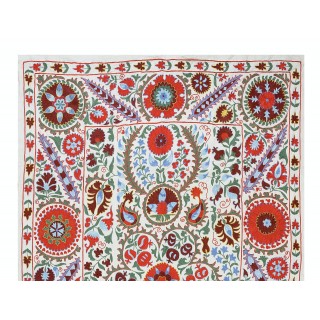 Embroidered Tapestry. Modern Bedspread. Silk Wall Hanging. Wall Decor