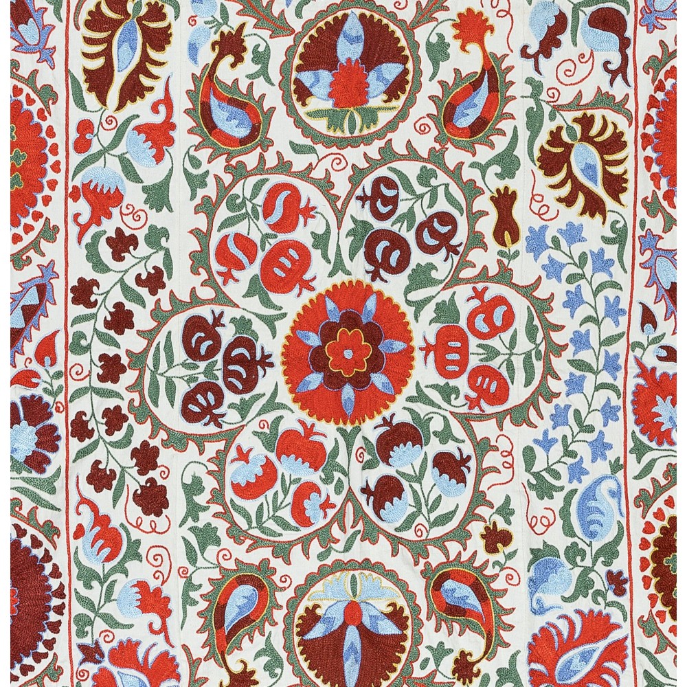 Embroidered Tapestry, Modern Bedspread, Silk Wall Hanging, Wall Decor