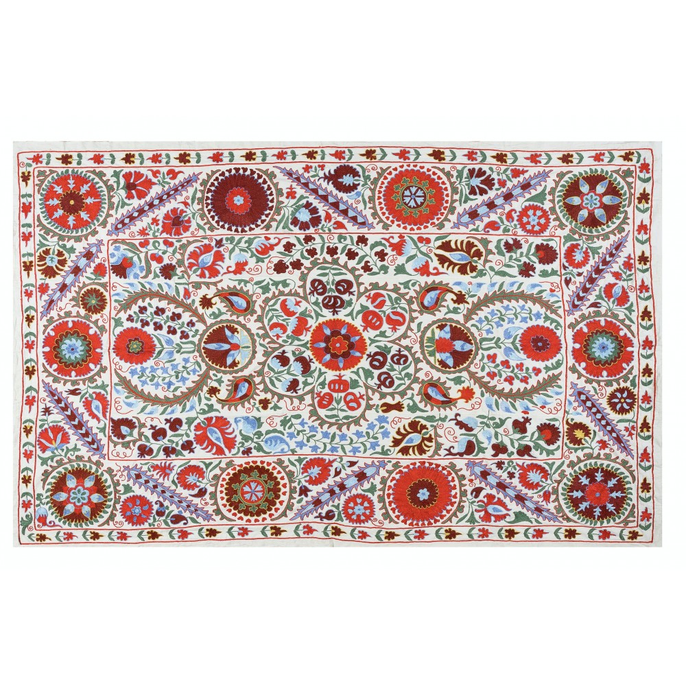 Embroidered Tapestry, Modern Bedspread, Silk Wall Hanging, Wall Decor