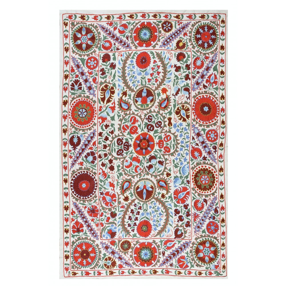 Embroidered Tapestry, Modern Bedspread, Silk Wall Hanging, Wall Decor