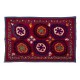 Vintage Silk Hand Embroidery Bed Cover, Uzbek Suzani Wall Hanging