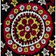 Vintage Silk Hand Embroidery Bed Cover, Central Asian Suzani Wall Hanging