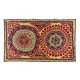 Vintage Silk Hand Embroidery Bed Cover, Central Asian Suzani Wall Hanging