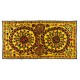 Silk Hand Embroidery Bed Cover, Vintage Tapestry, Yellow Color Suzani Fabric Wall Hanging