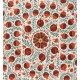 Embroidered Silk Wall Hanging, Modern Handmade Tapestry, Uzbek Bedspread