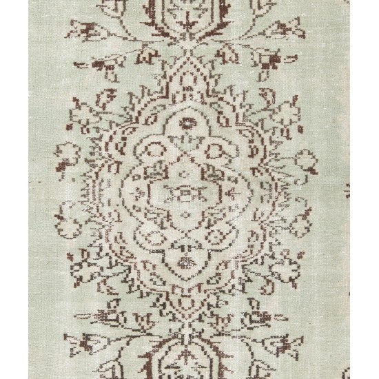 Hand Knotted Vintage Central Anatolian Area Rug in Shades of Light Green Hand Knotted Vintage Central Anatolian Area Rug in Shades of Light Green