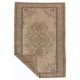 Hand Knotted Vintage Turkish Area Rug in Brown Colors