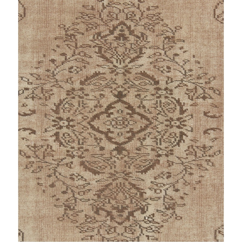 Hand Knotted Vintage Turkish Area Rug in Brown Colors