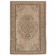 Hand Knotted Vintage Turkish Area Rug in Brown Colors