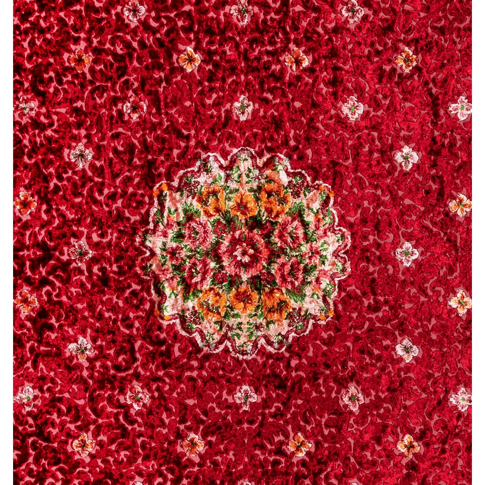 Vintage Floral Design Velvet Wall Hanging or Bed Cover