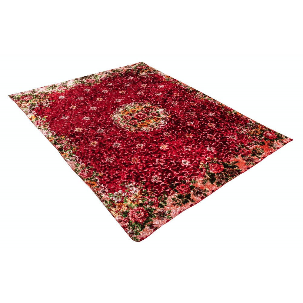 Vintage Floral Design Velvet Wall Hanging or Bed Cover