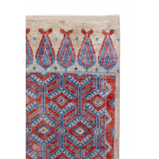 Modern Hand Knotted Rug Made of Hand-Spun Organic Wool, Custom Options Available