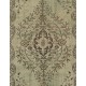 Hand Knotted Vintage Turkish Area Rug in Shades of Green