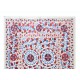 Silk Hand Embroidered Tapestry, New Suzani Textile Wall Hanging, Uzbek Bed Cover