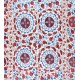 Silk Hand Embroidered Tapestry, New Suzani Textile Wall Hanging, Uzbek Bed Cover