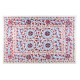 Silk Hand Embroidered Tapestry, New Suzani Textile Wall Hanging, Uzbek Bed Cover