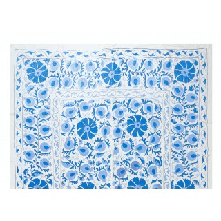 Classic Suzani Silk Embroidery. New Wall Hanging. Bed or Table Cover