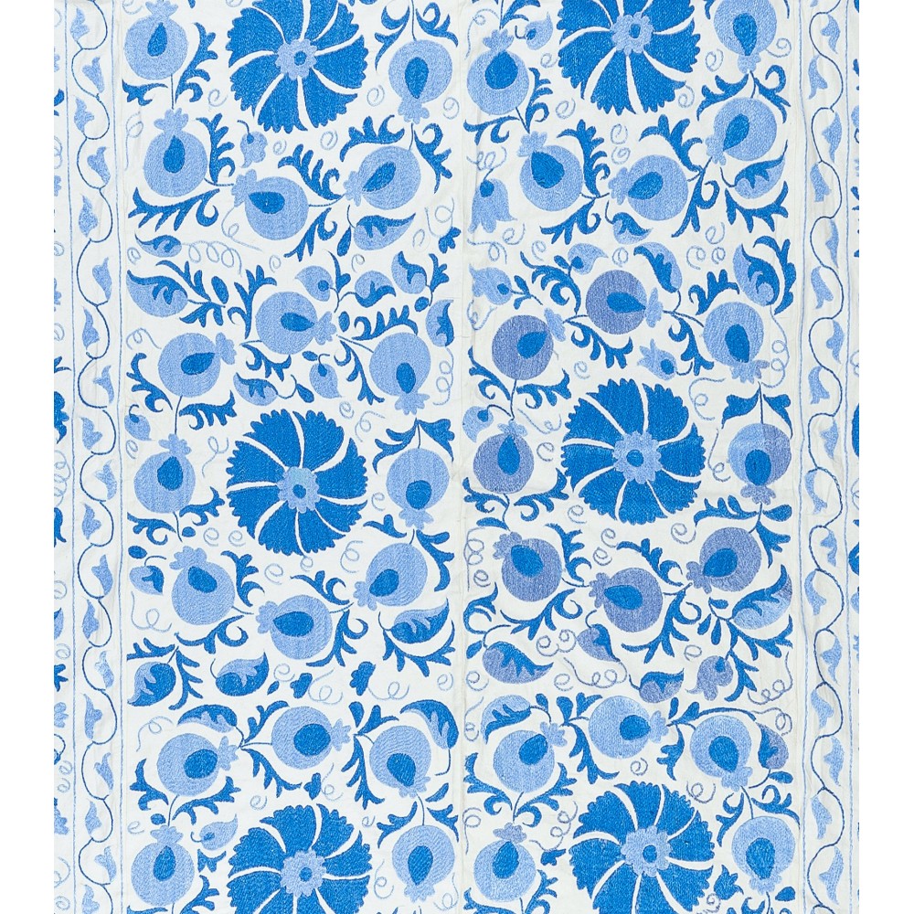 Classic Suzani Silk Embroidery, New Wall Hanging, Bed or Table Cover